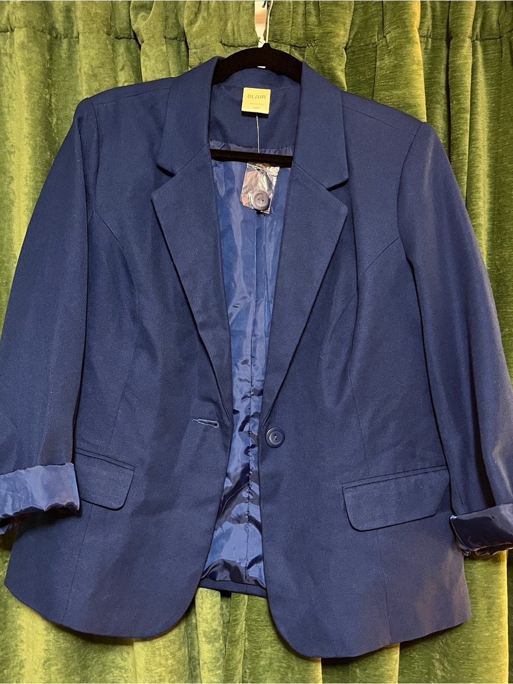Blair Deep Blue Single-Button Blazer
